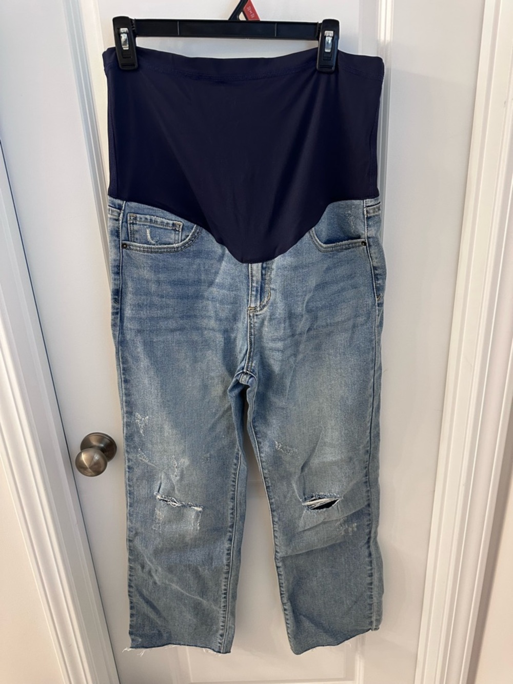 Pink Blush Maternity Full Panel Straight Leg Jeans